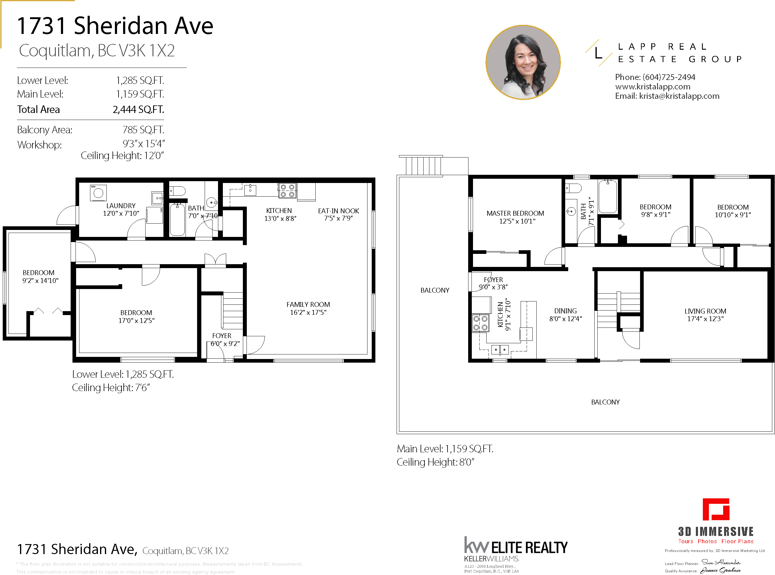 1731 Sheridan Ave - Branded 3D Floorplan