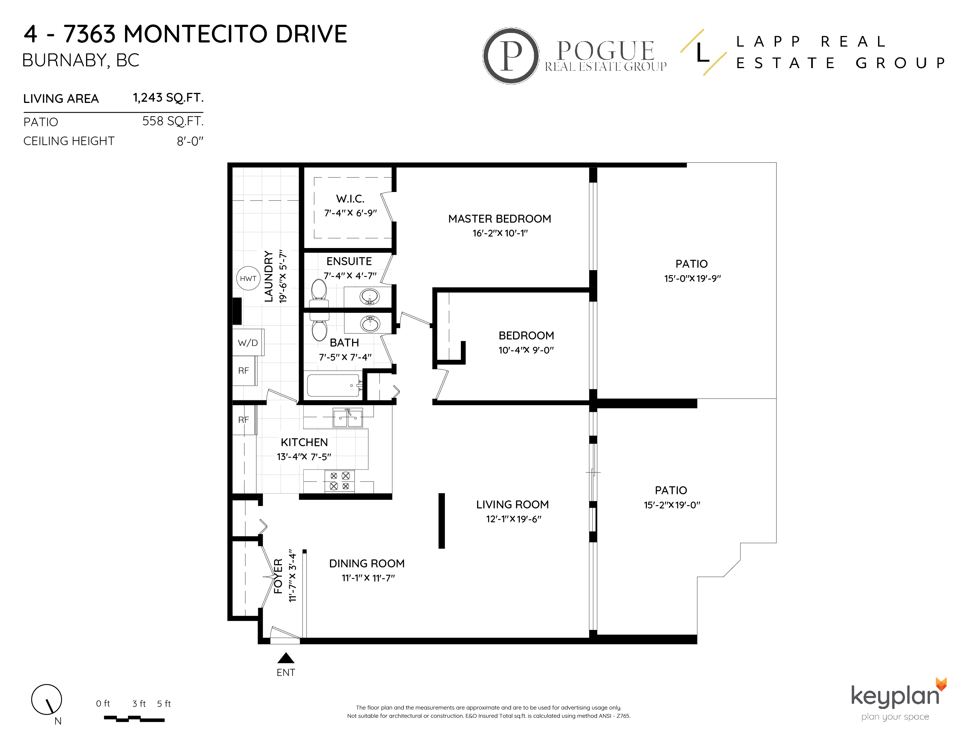 4 7363 Montecito Drive Burnaby Floor Plan