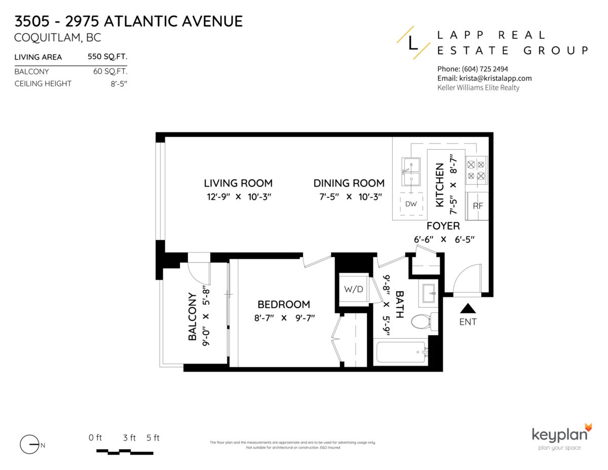 Krista Lapp Coquitlam Realtor 3505 - 2975 Atlantic Ave Coquitlam-Floor Plan