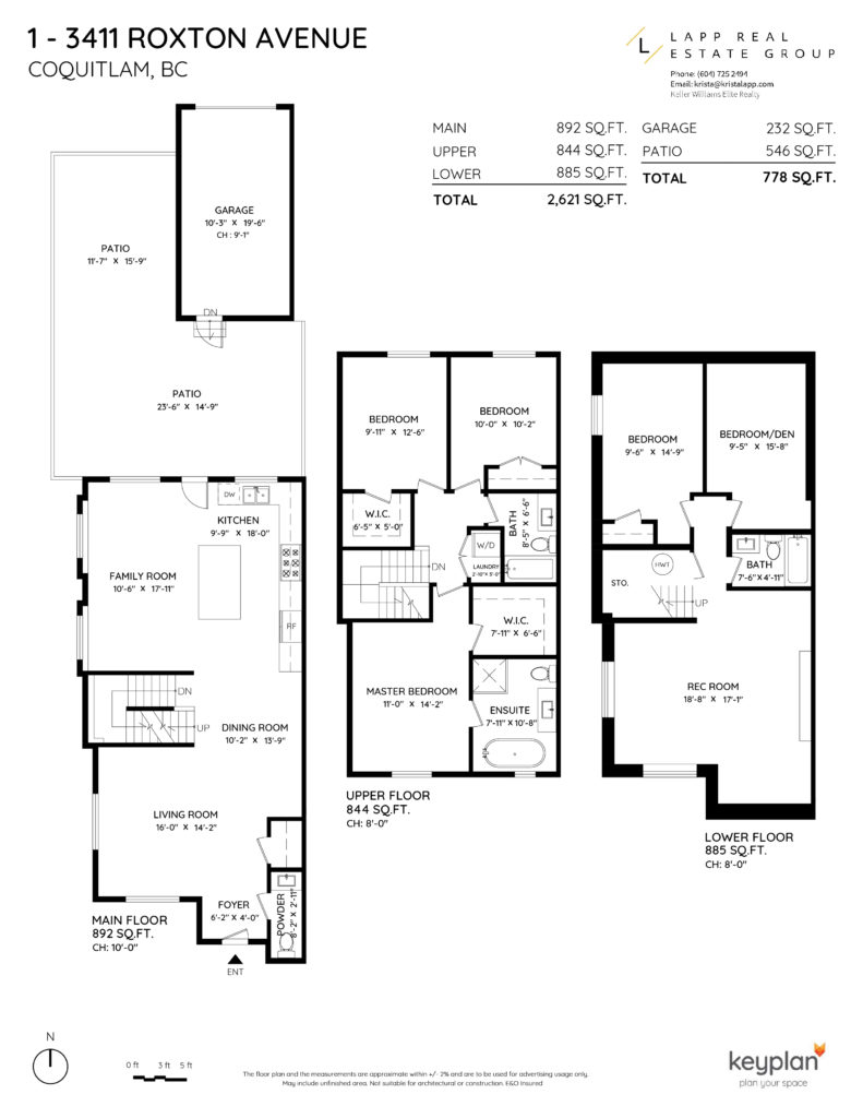 For Sale! 1 3411 Roxton Avenue, Burke Mountain, Coquitlam
