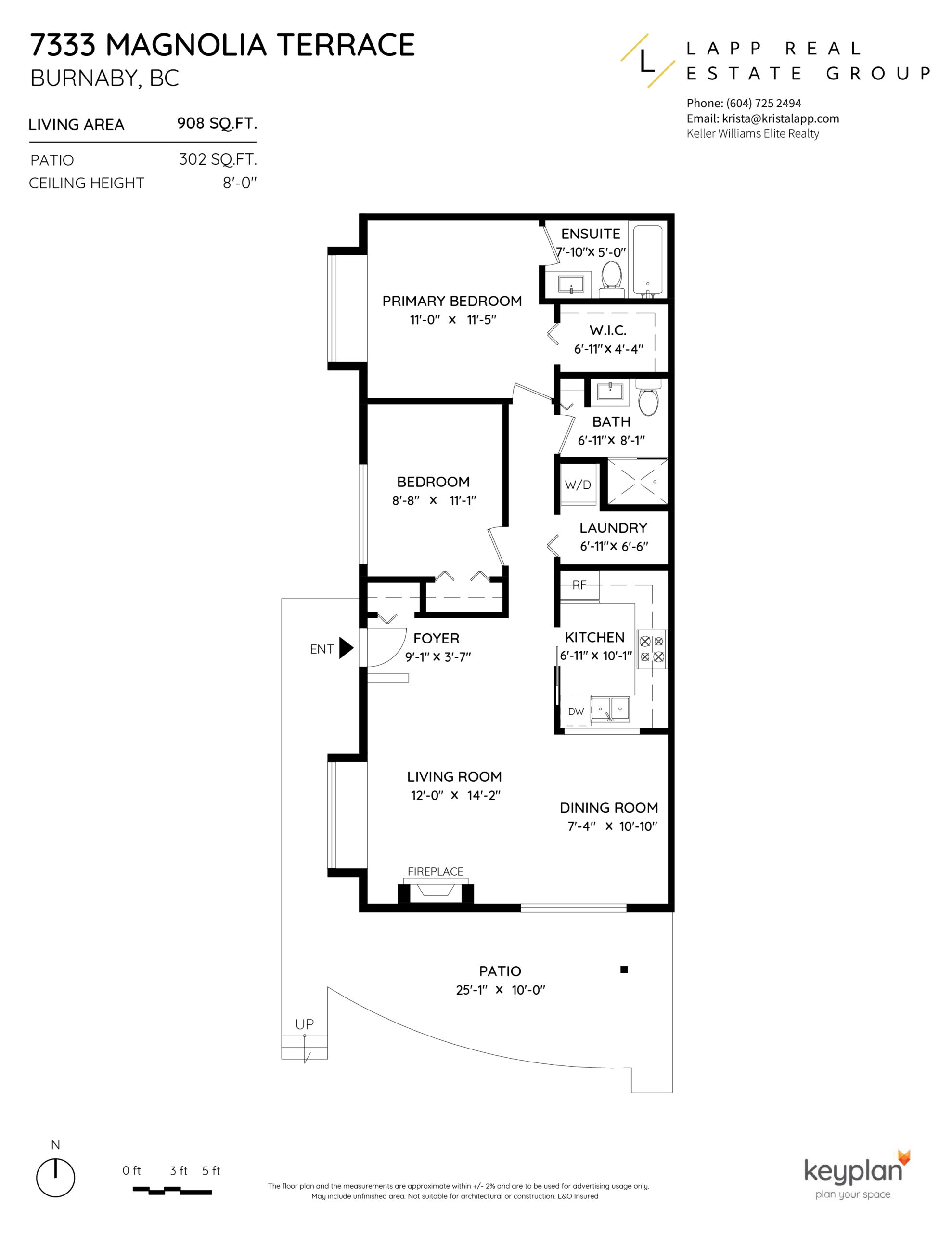 Krista Lapp 7333 Magnolia Terrace Burnaby Floorplan Townhome Condo