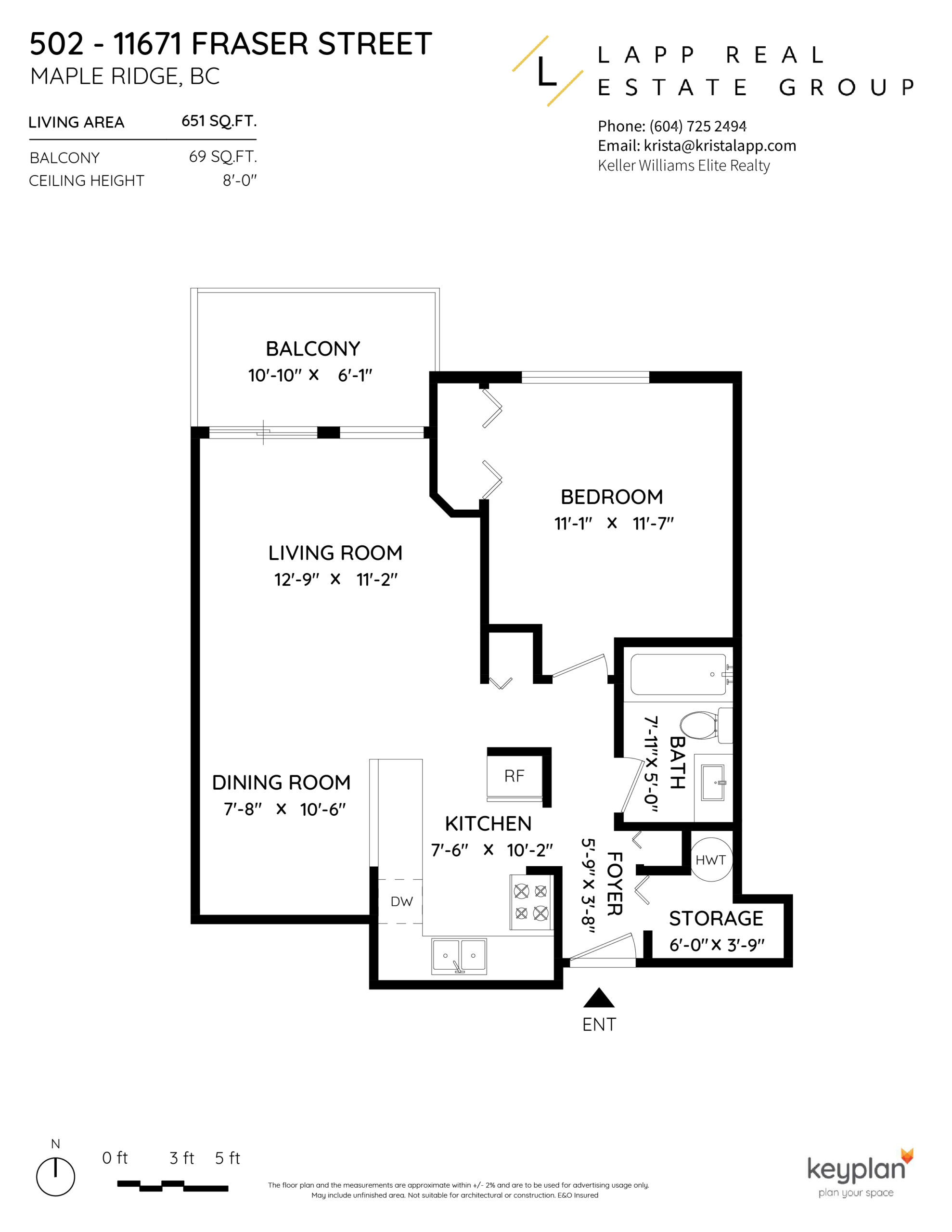 Krista Lapp 502 11671 Fraser St Maple Ridge-Layout Floor Plan
