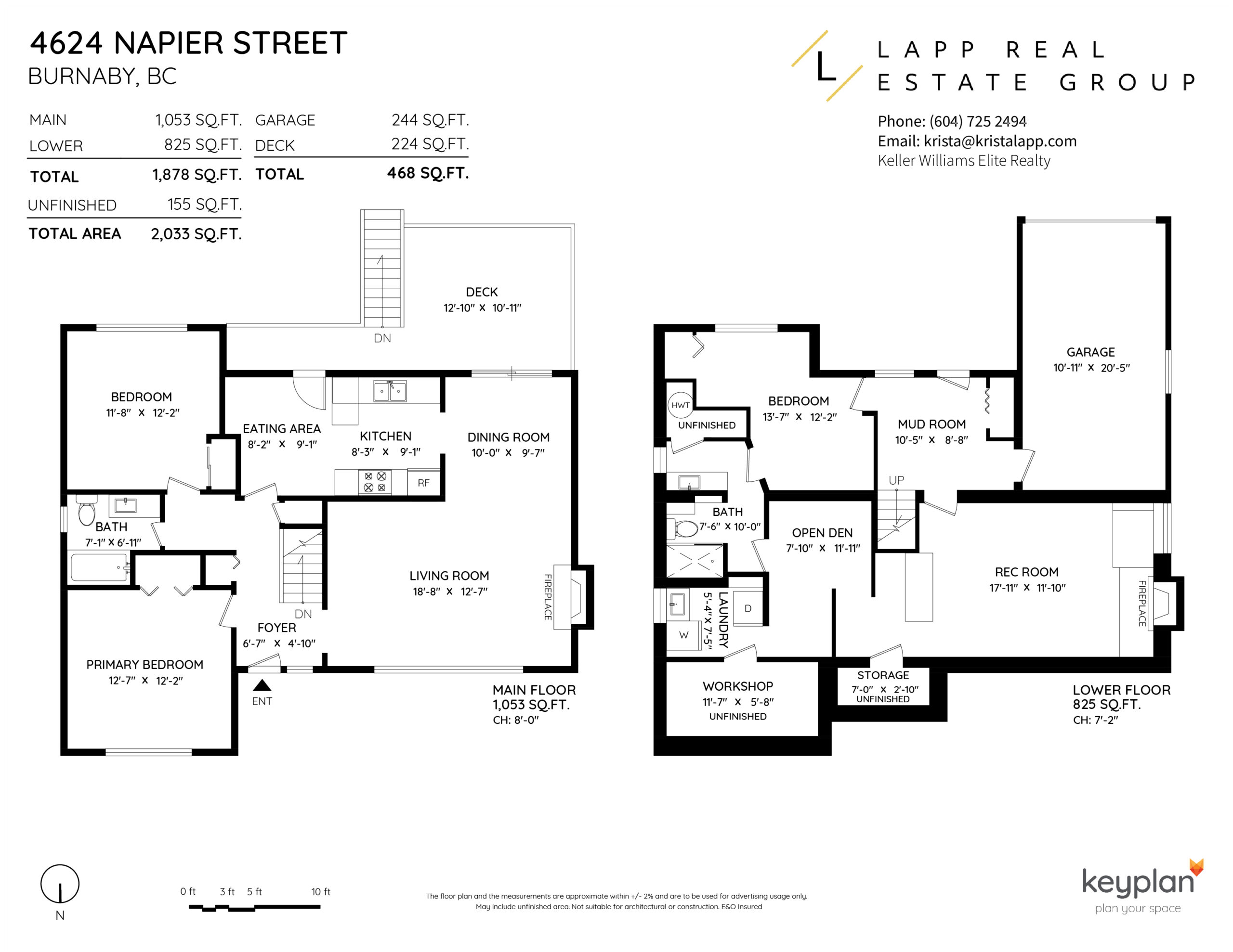 Krista Lapp Realtor 4624 Napier St Burnaby Floor Plan