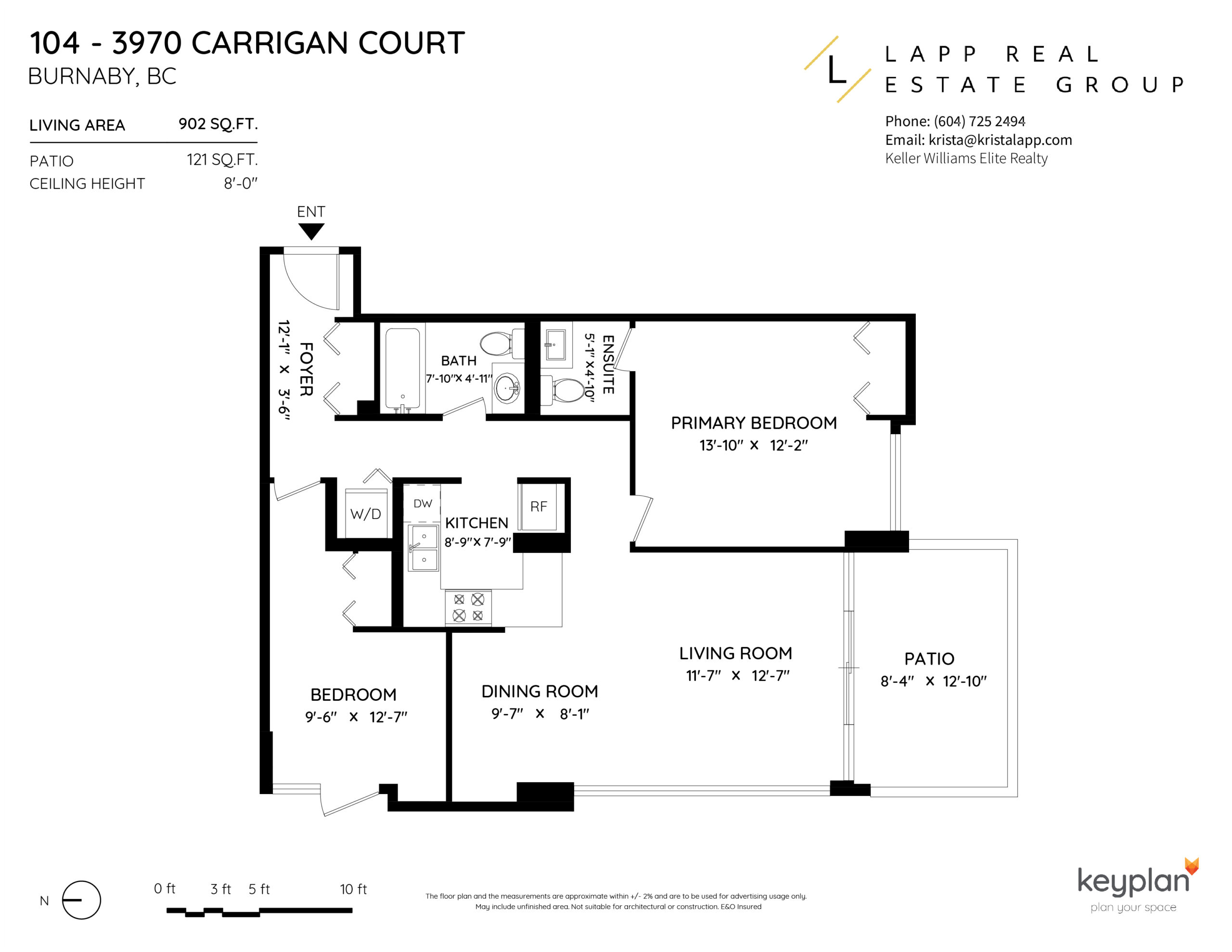 Krista Lapp 104 3970 Carrigan Court Burnaby Condo Floor plan
