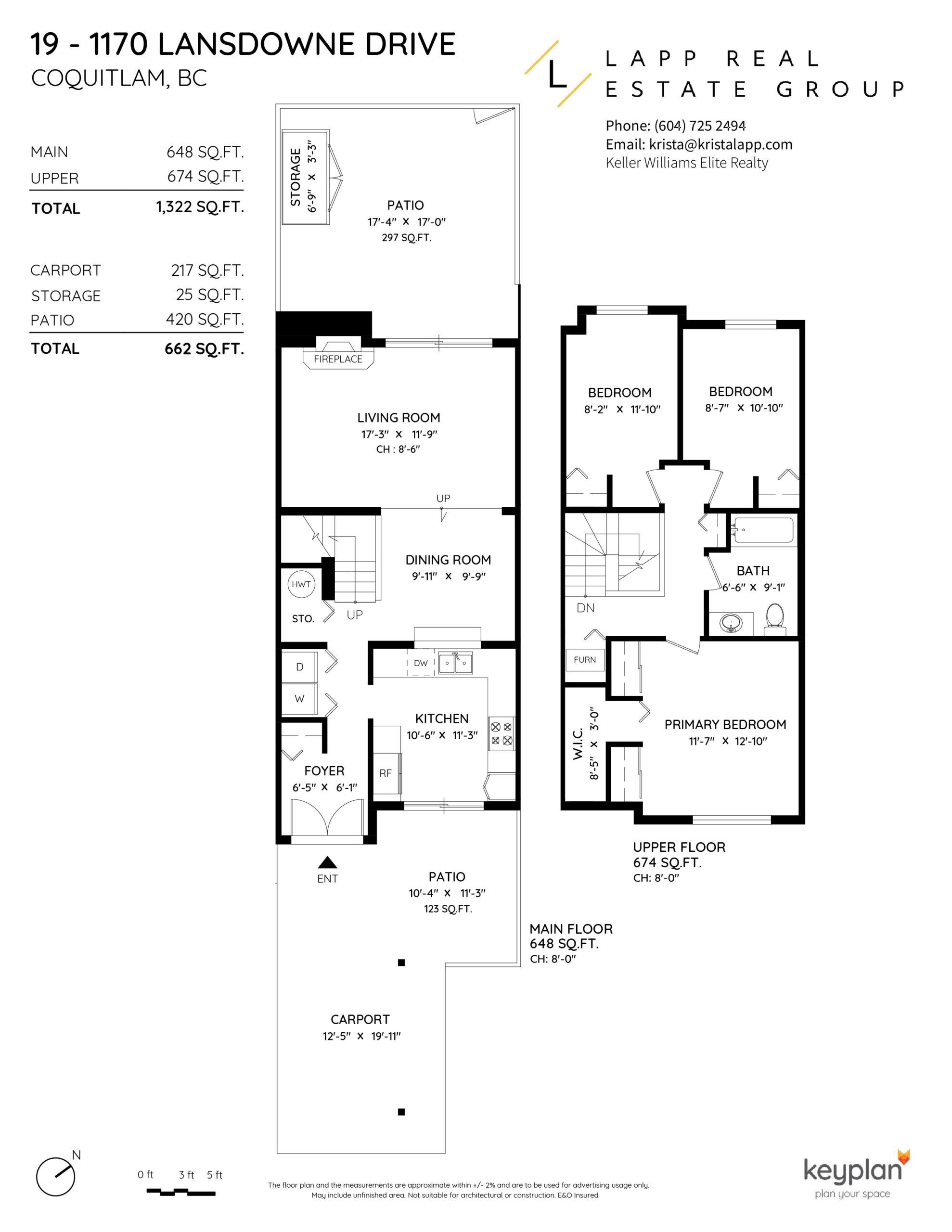Krista Lapp 19 1170 Lansdowne Dr Coquitlam Townhome Floor Plan