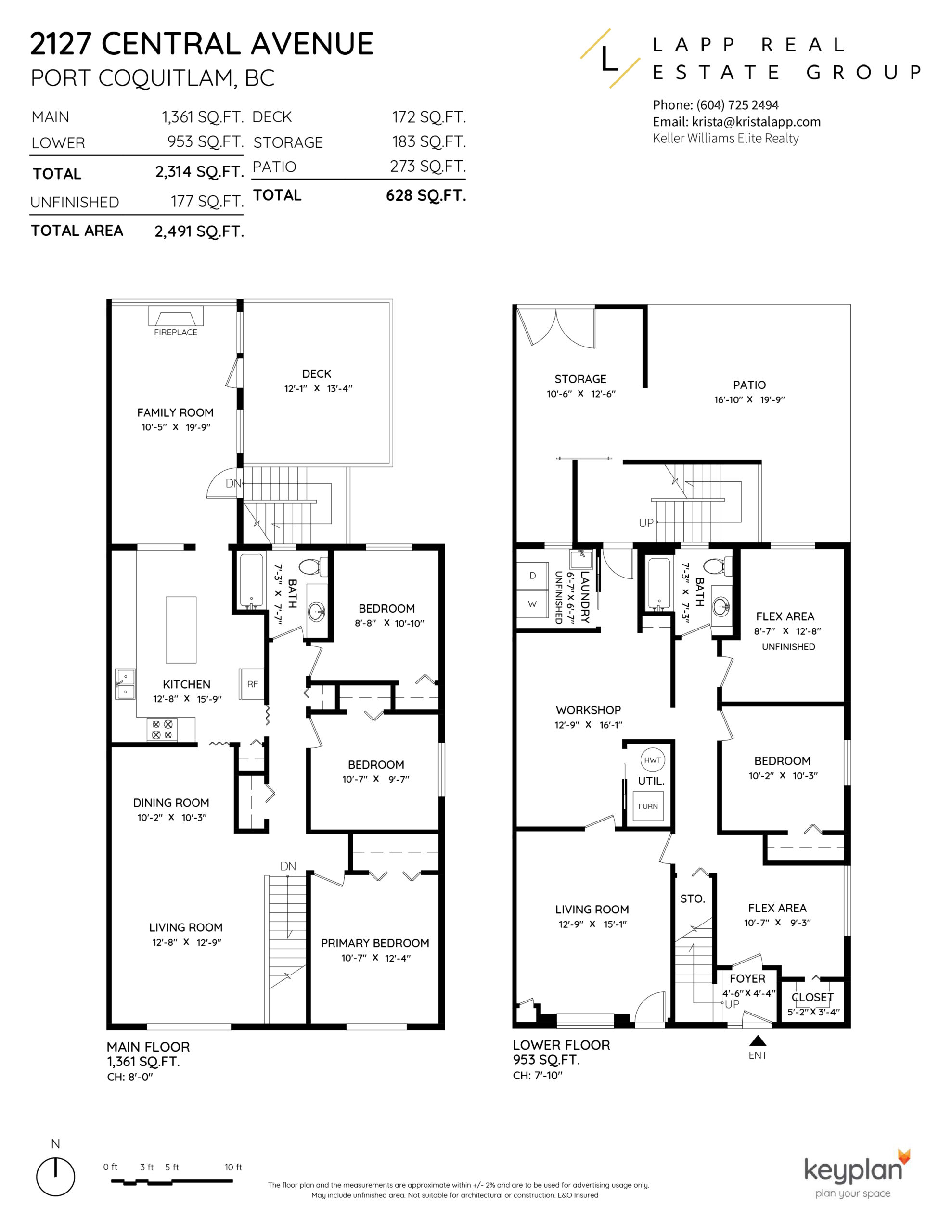 Krista Lapp 2127 Central Ave Port Coquitlam Duplex Floor Plan