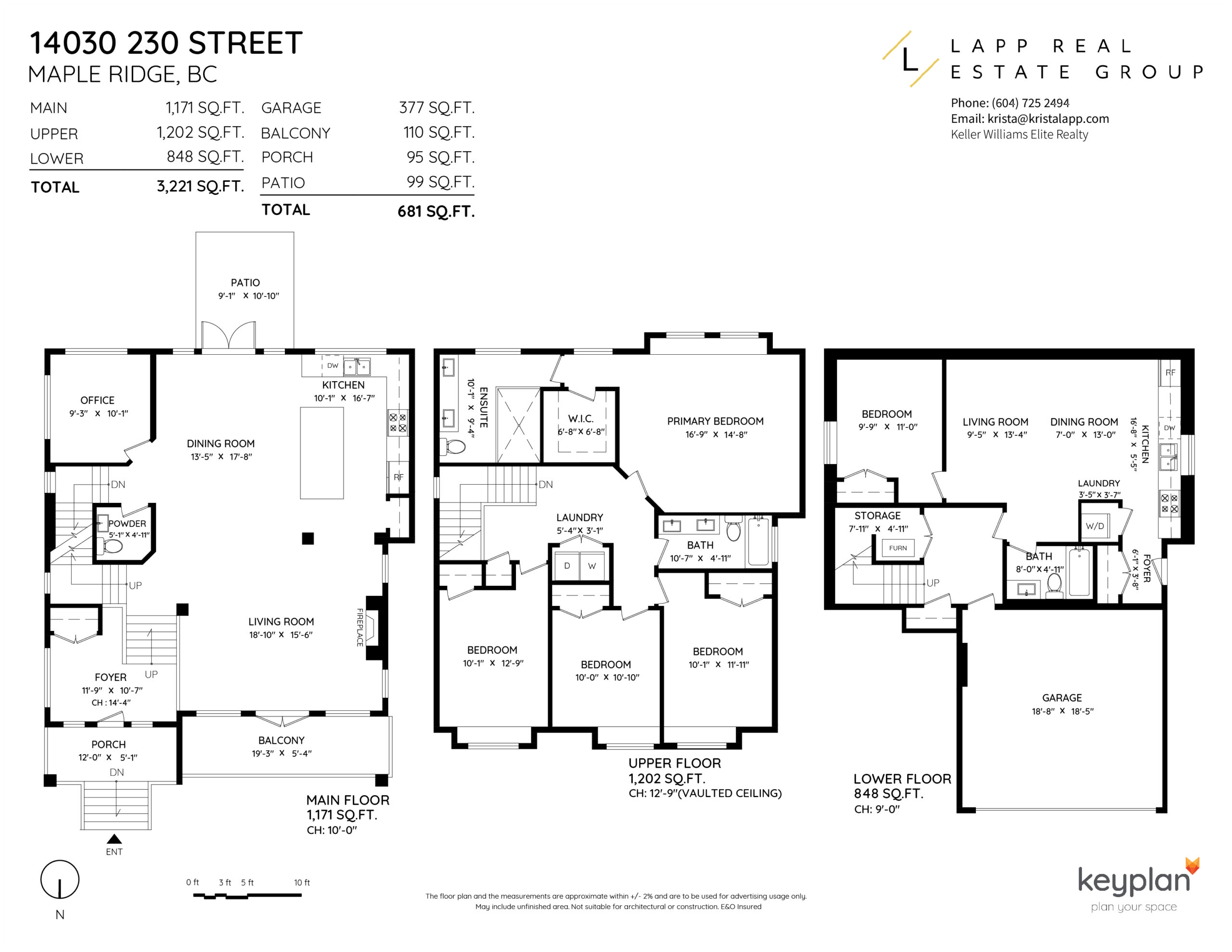 Krista Lapp 14030 230 Street, Silver Valley, Maple Ridge Floor Plan
