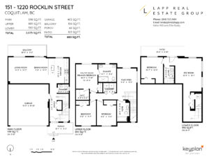 Krista Lapp Unit 151 1220 Rocklin Street Townhome Burke Mountain Coquitlam Layout Floor Plan