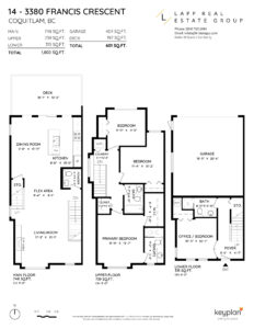 Krista Lapp 14 3380 Francis Cres Burke Mountain Coquitlam-Layout Townhome Floor Plan